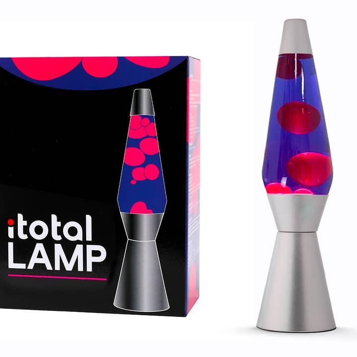 36 cm lavalampe med sølvbase, lilla væske for engroshandel hos I-Total, I-Drink