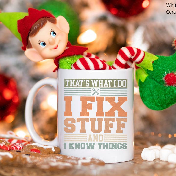 NVC Ecommerce LLC - Wholesale Coffee Mug - Retro Mechanic I Fix Stuff And Know Things Mug, Father Day
