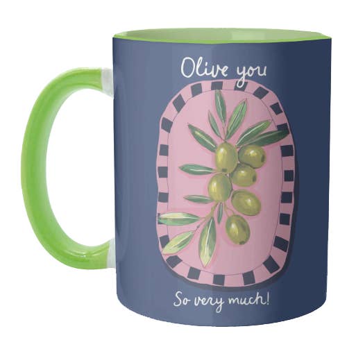 Mugs 'Olive You So Much' par Giddy Kipper pour la vente par ART WOW