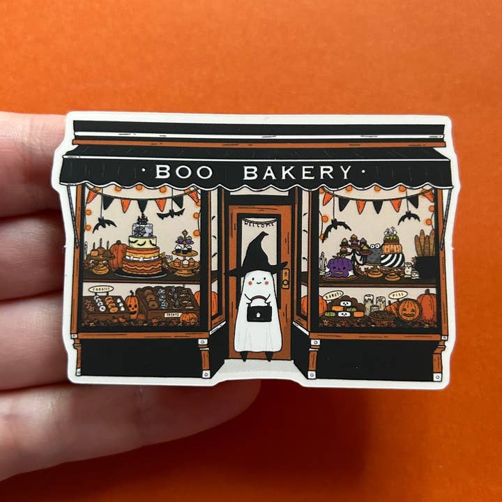Boo Bakery Sticker for wholesale by Little Spooky Studio