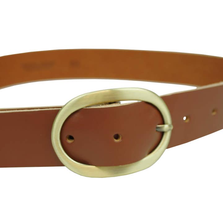 Anais - Wholesale Belt - Women's - Leather belt with gold buckle 25357