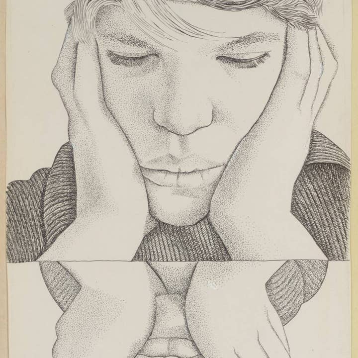 Narcisse, Portrait masculin par Lucian Freud pour la vente par PERIOD PRINTS