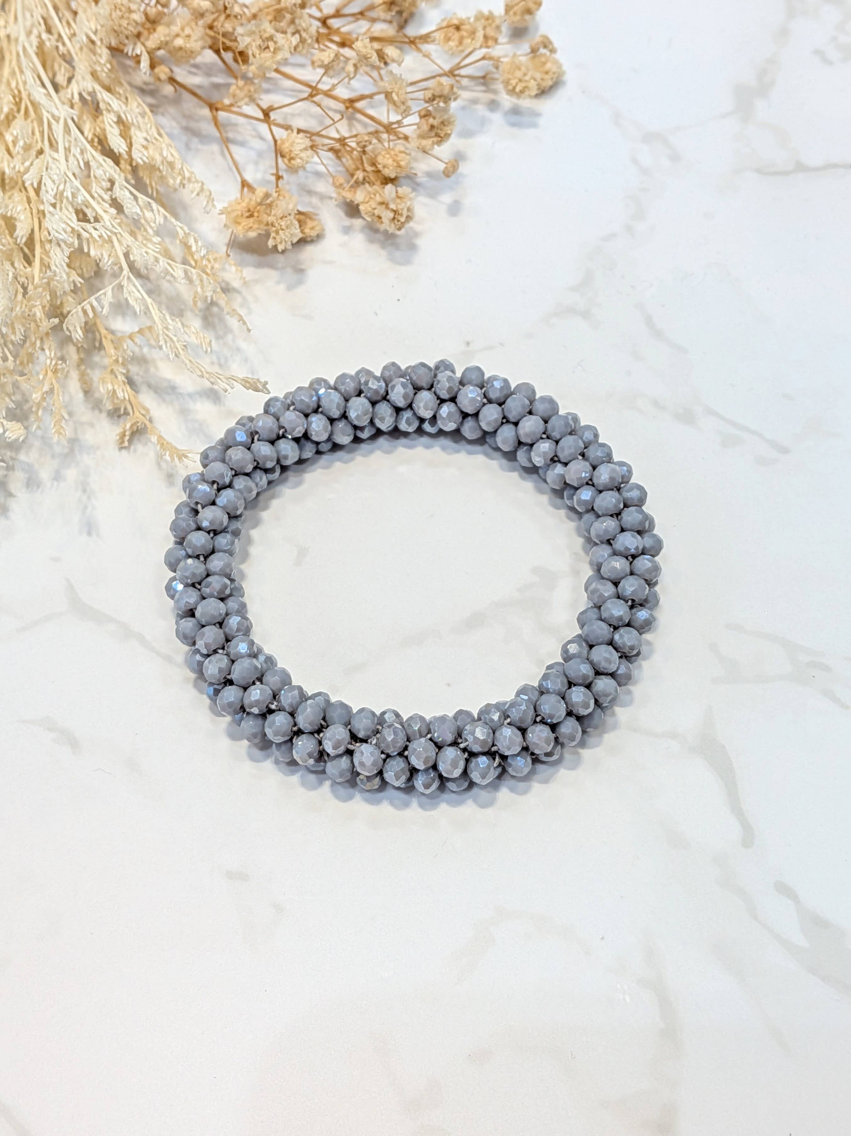 LOLO & YAYA - Wholesale Link & Chain Bracelet - Blue-tone crystal effect bracelet12
