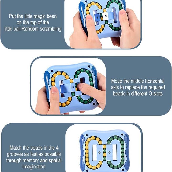 VIGOR - Wholesale Fidget Toy - Kids - Magic Bean Cube Toys Rotating Decompression Square Small1