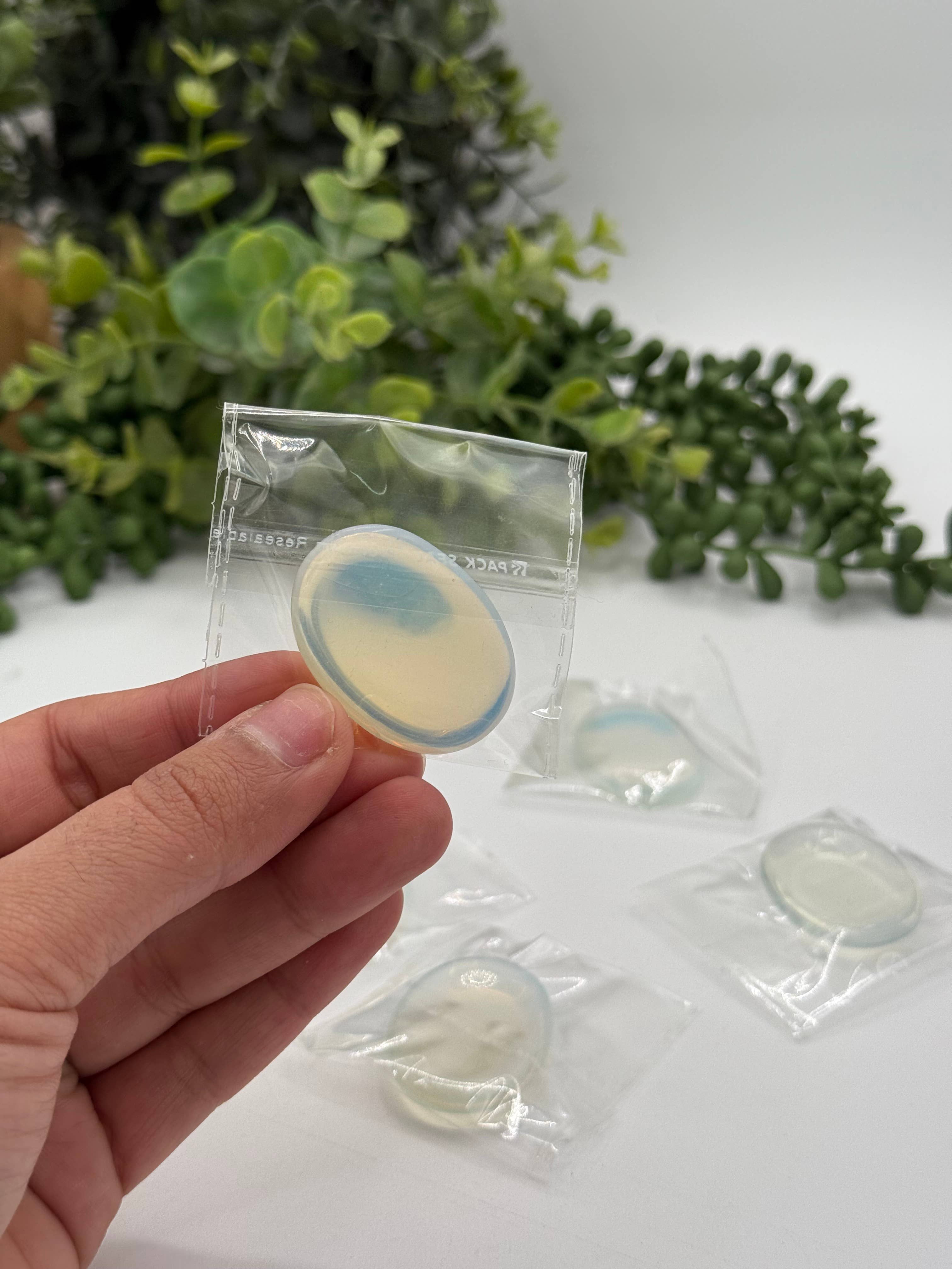 Meraki Gemstones - Wholesale Spiritual Stone/Crystal - Opalite Worry Stones 40x30x8mm5