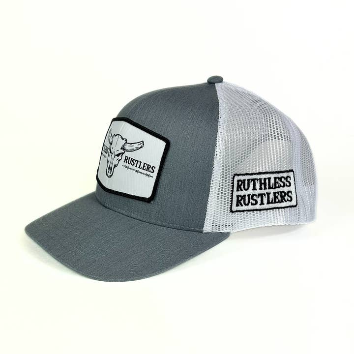 Ruthless Rustlers - Wholesale Trucker Hat - Unisex - RR Trucker Cap | Heather/White