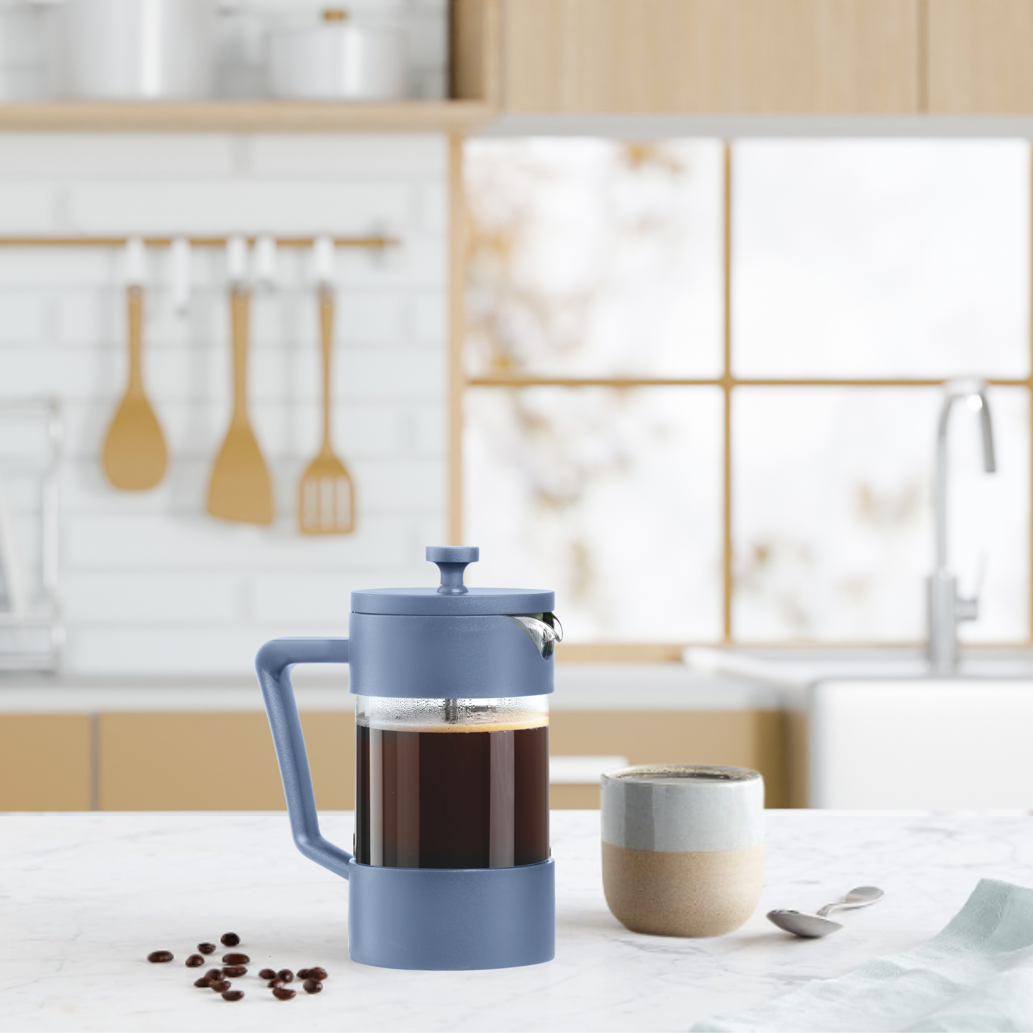 Oggi - Vendita all'ingrosso Caffettiere French press - Caffettiera a stantuffo in vetro borosilicato da 5 tazze (600 ml, 20 oz)18