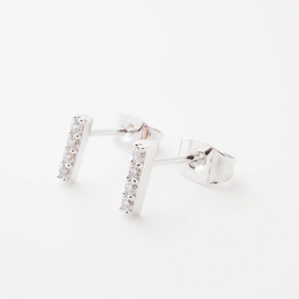 Honeycat Jewelry - Wholesale Dangle Earrings - Flat Drop Crystal Bar Earrings7