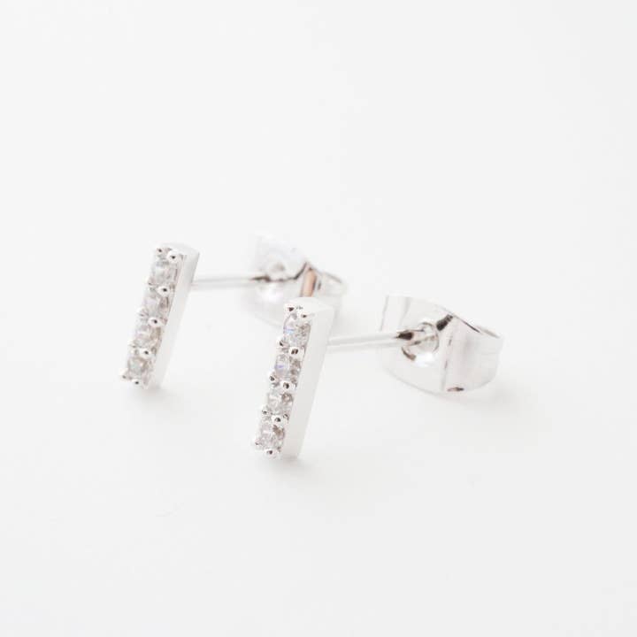 Honeycat Jewelry - Wholesale Dangle Earrings - Flat Drop Crystal Bar Earrings7