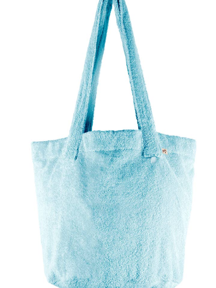 Beach basket, ice blue, pure for wholesale by BYRH BAGS