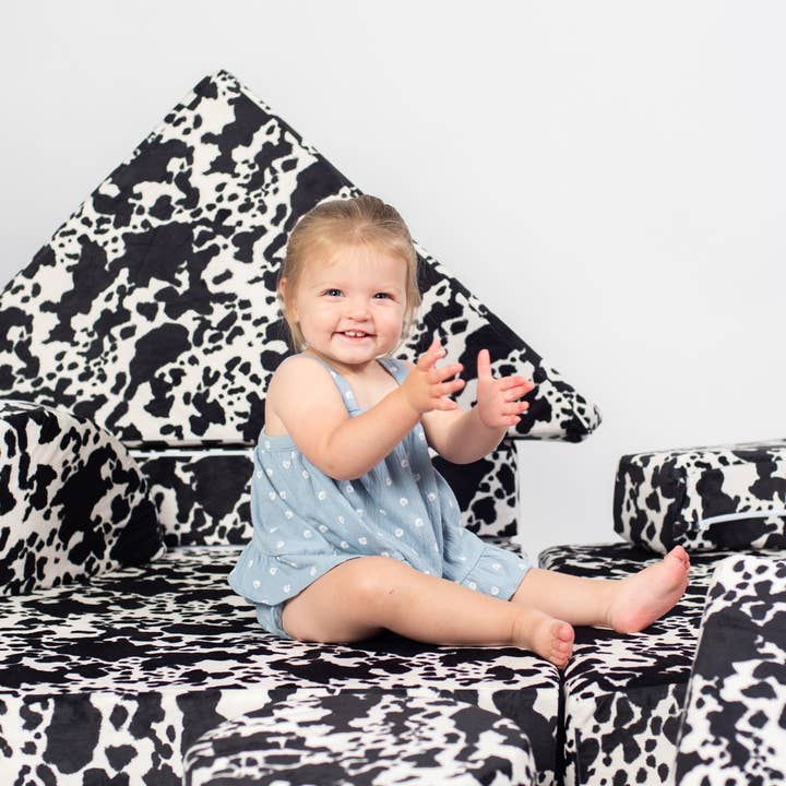 American Farm Company – Engroshandel Stol - Børn – Western ko-print børn 14-delt skumsofa0