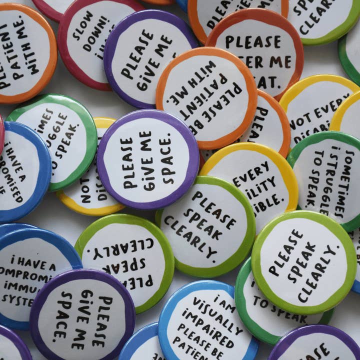 Hidden disabilities pin badges - Visual impairment for wholesale by Fynedesignshop