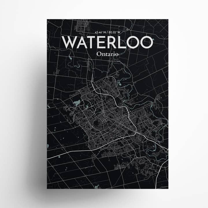 OurPoster.com - Wholesale Poster - Waterloo City Map Poster204