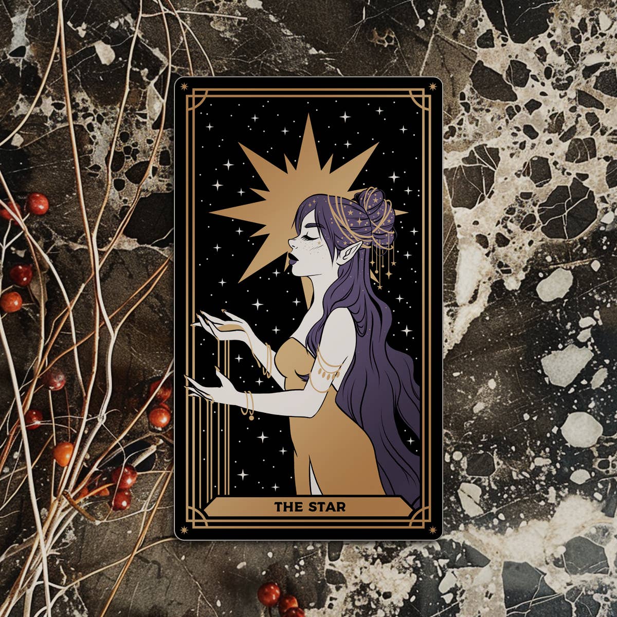 The Fabled Creative Co. – Engroshandel Klistermærke – Tarotkort - Stjernen - Klistermærke1