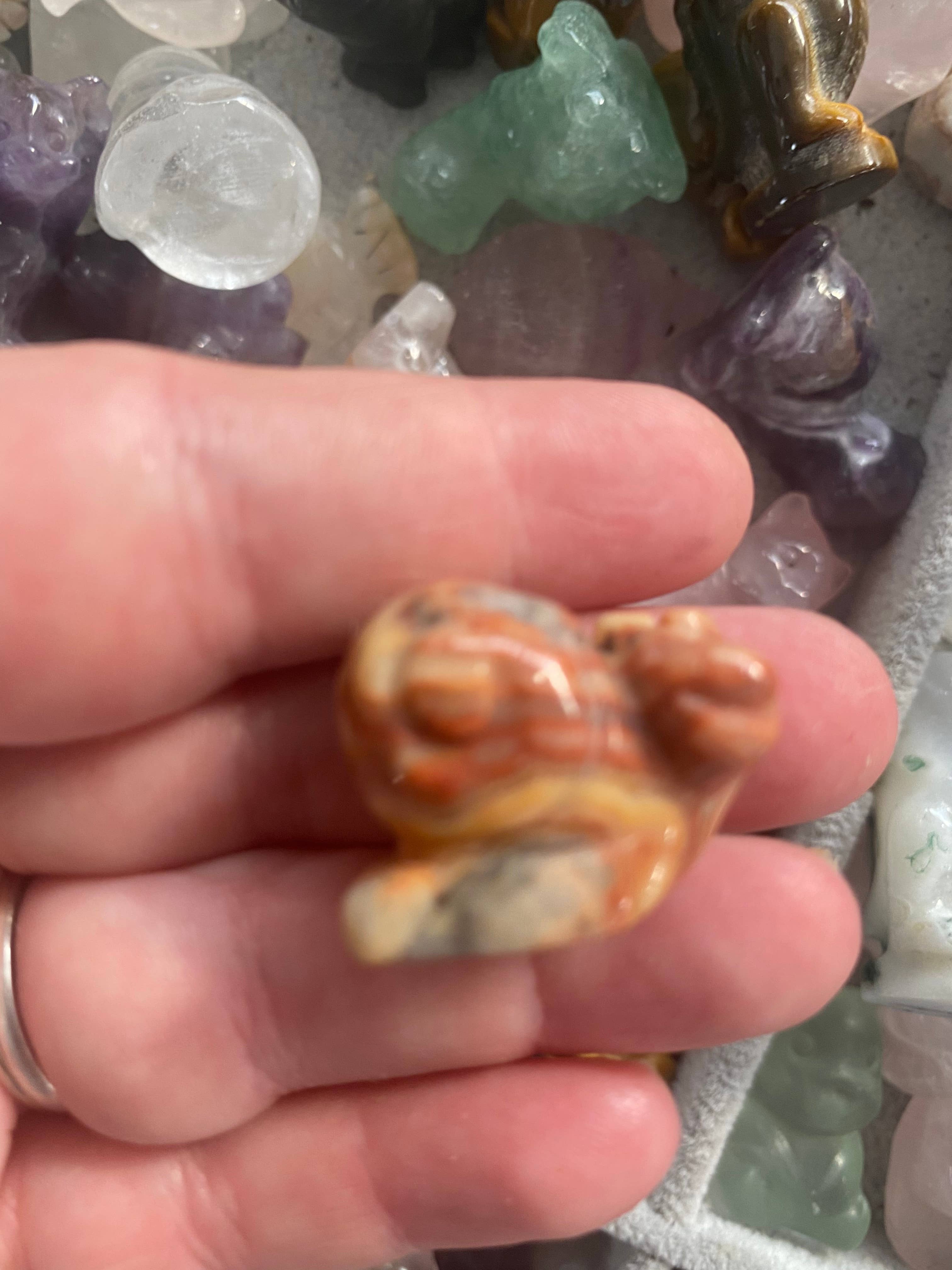 Moon River Designs - Wholesale Spiritual stone/crystal - Mystery Mini Crystal Animal & Character Carvings Bulk Set11