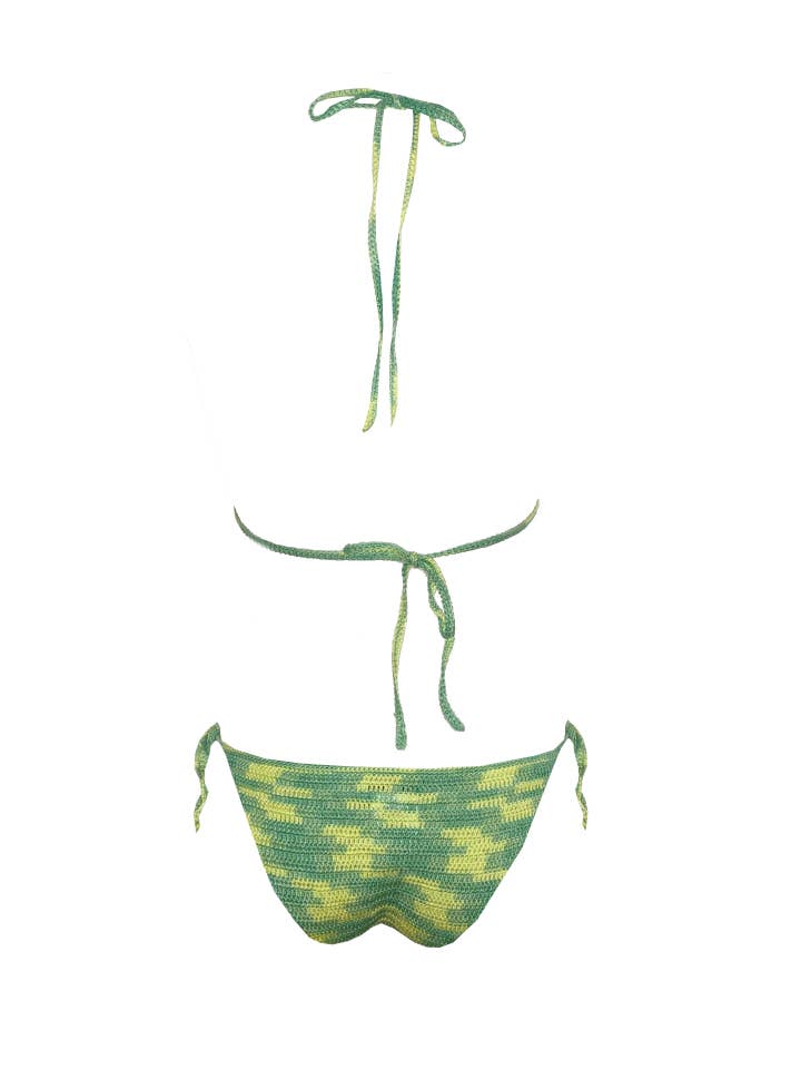 Sharay – Engroshandel To-delt badedragt - Dame – Grøn Hæklet bikini1
