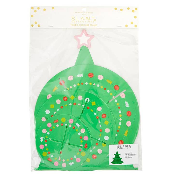 Slant Collections by Creative Brands - Wholesale Cake Stand - Cardboard Cupcake Stand - Christmas Tree