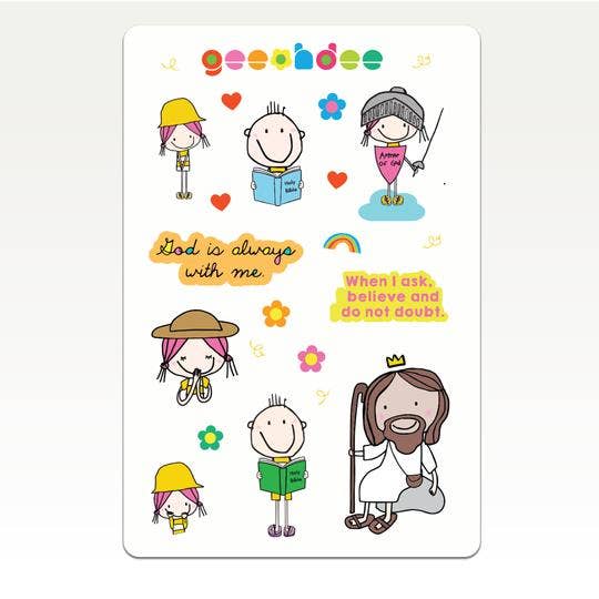 Deus está sempre comigo! Folha de adesivos por atacado de Geeohdee