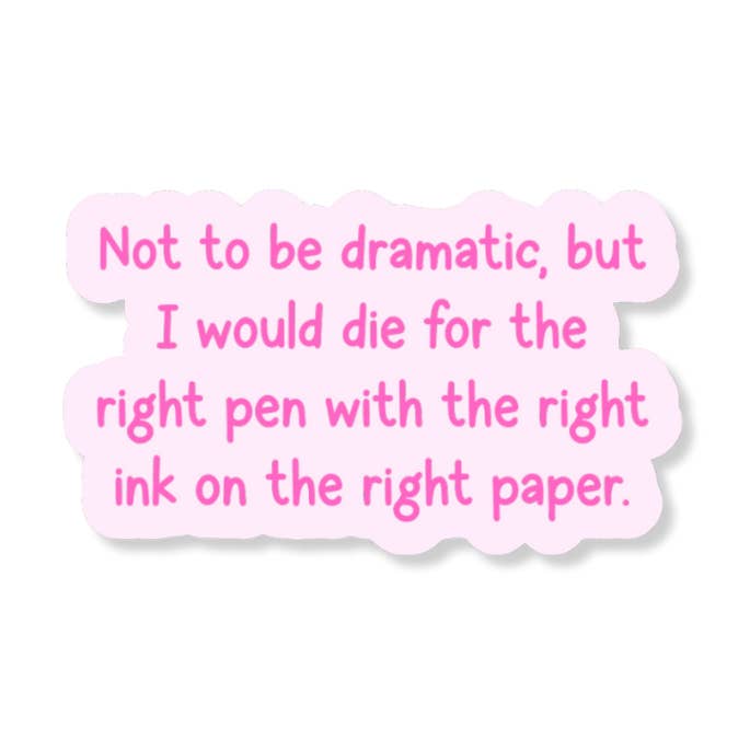 La Folie Press - Wholesale Sticker - Right Ink Right Pink 3" Vinyl Sticker0