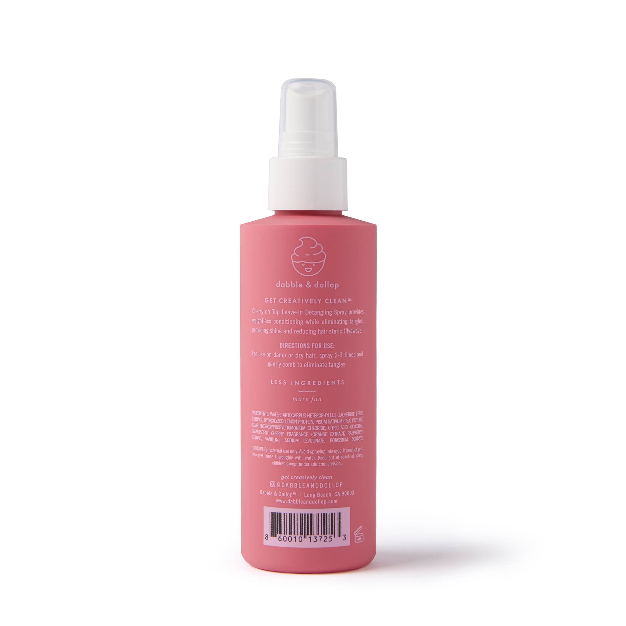 Dabble & Dollop® - Wholesale Hair Tamer - Kids & Baby - Cherry on Top® Hair Detangling & Conditioning Spray1