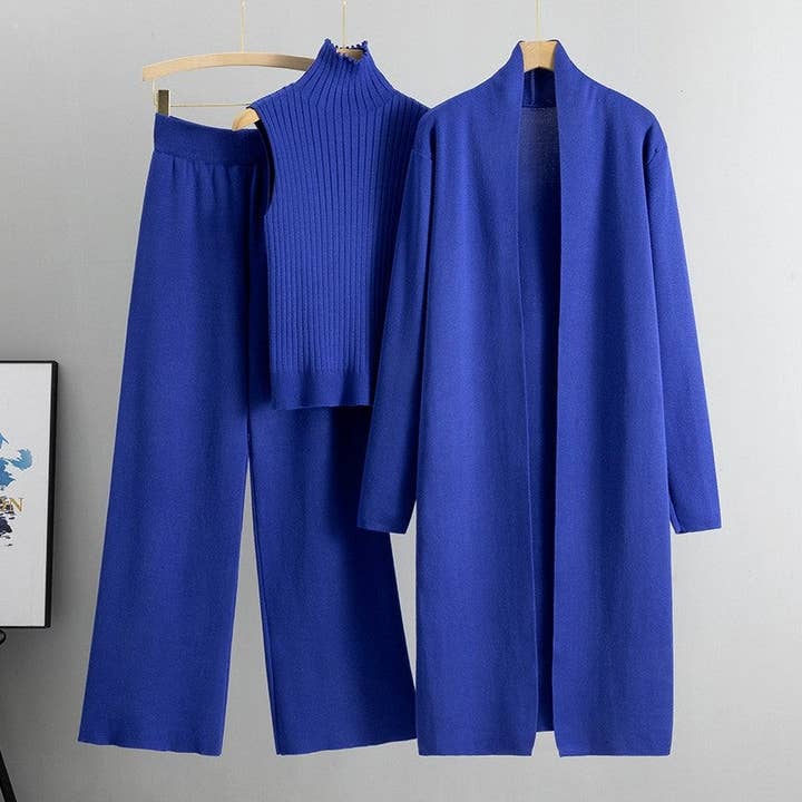 UZ Wholesale Store - Wholesale Top & Pant Set (NOT Loungewear) - Women's - Knitted Vest, Cardigan, And Pants Set