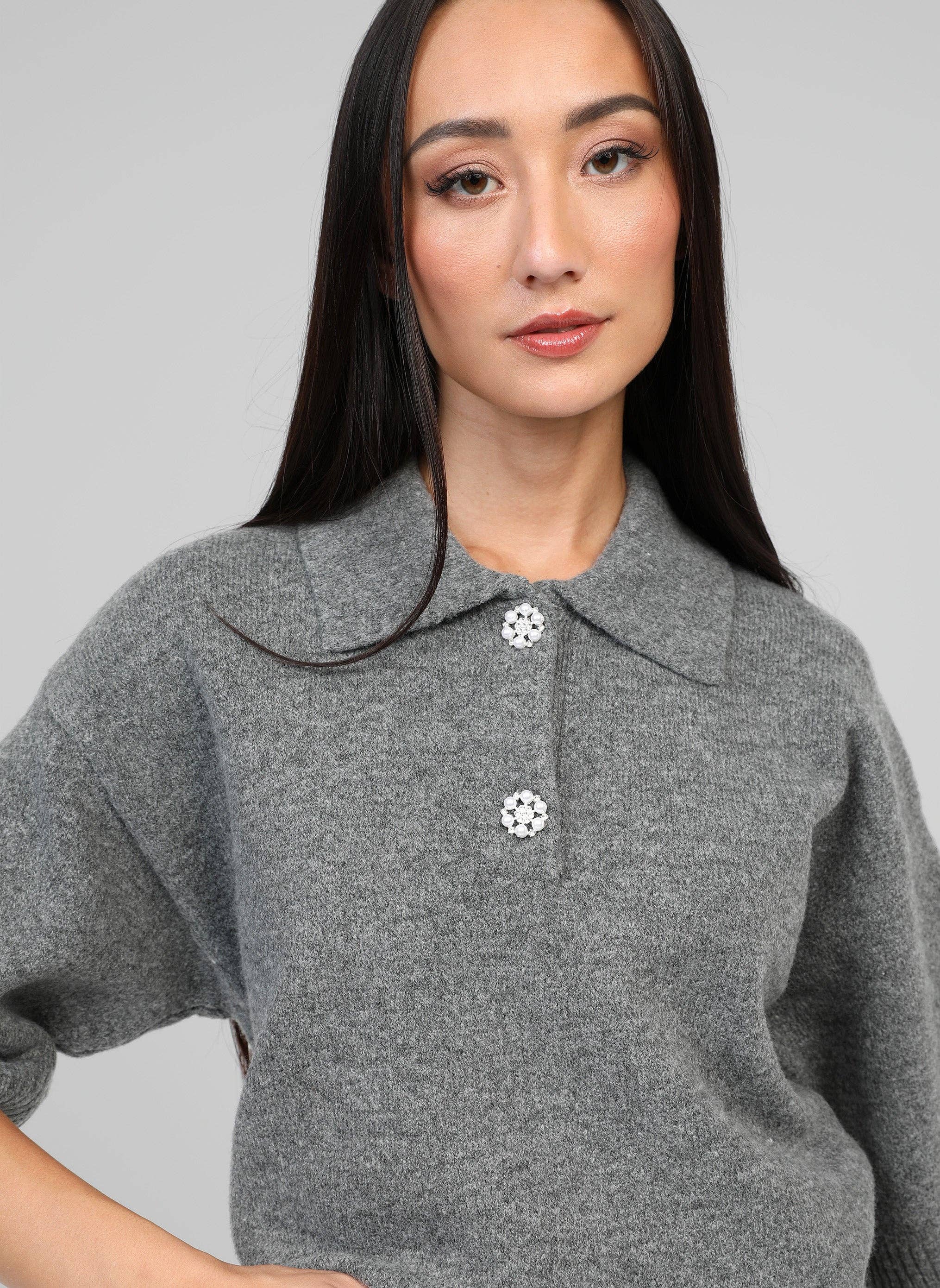 An'ge – Pulôver - Mulher por atacado – PULL NOREA cinzento1