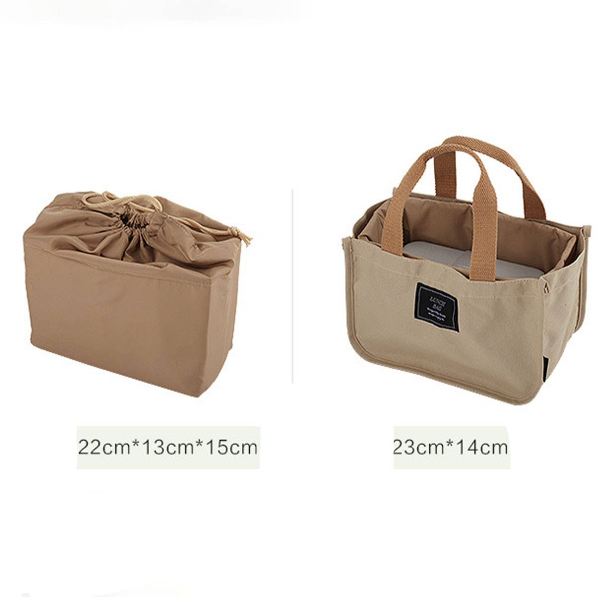 ACCITY - Wholesale Lunch Bag/Box - CASUAL PICNIC INSULATED DOUBLE LAYER BENTO BAG_CWAB18246