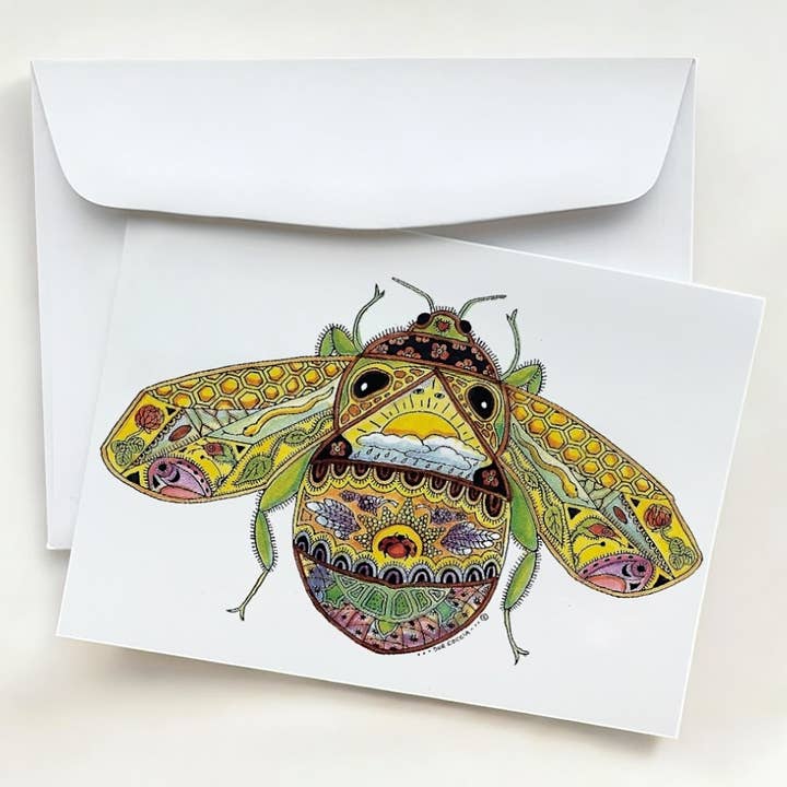 Bee Note Card for wholesale by EarthArt International