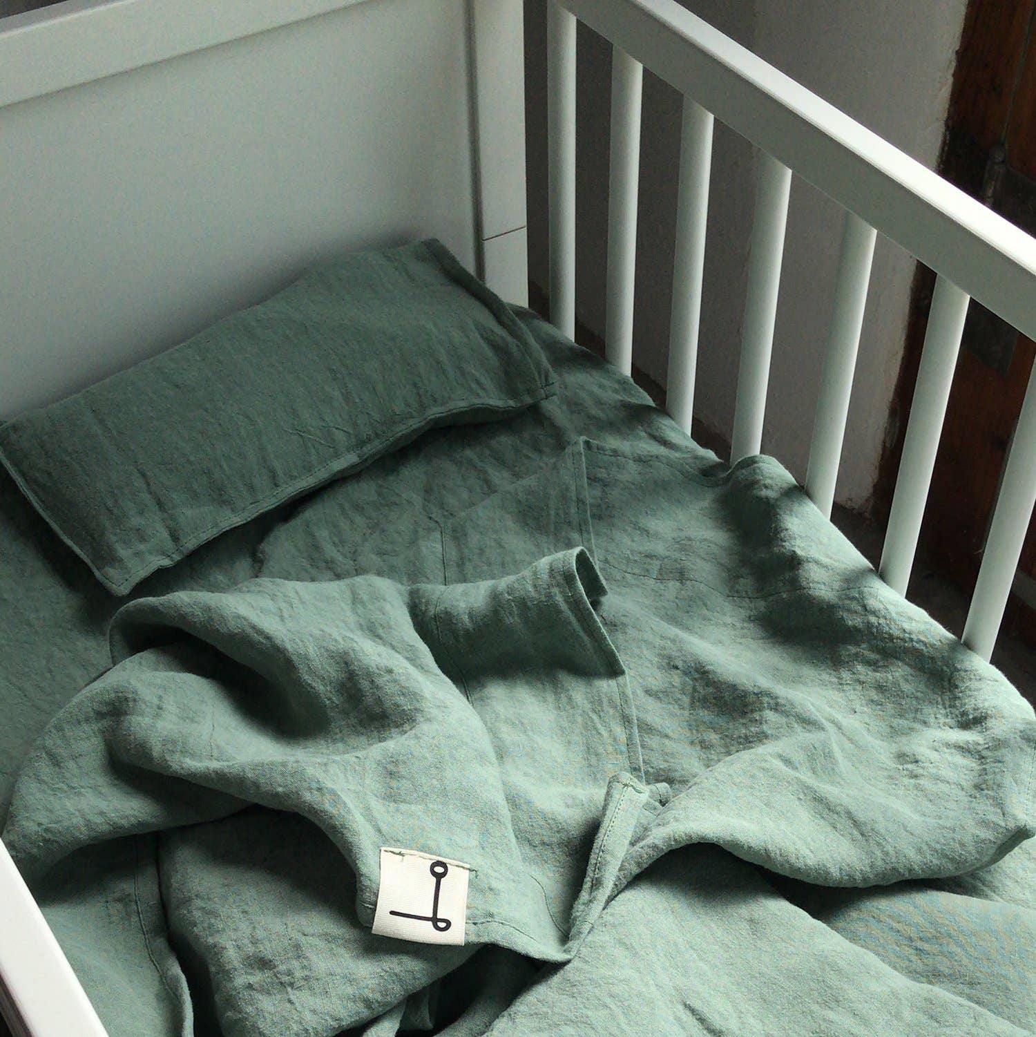 dE.LENZO KIDS - Vendita all'ingrosso Coperta - Bambini e neonati - Set di lenzuola per mini culla Mafalda in lino 100%5