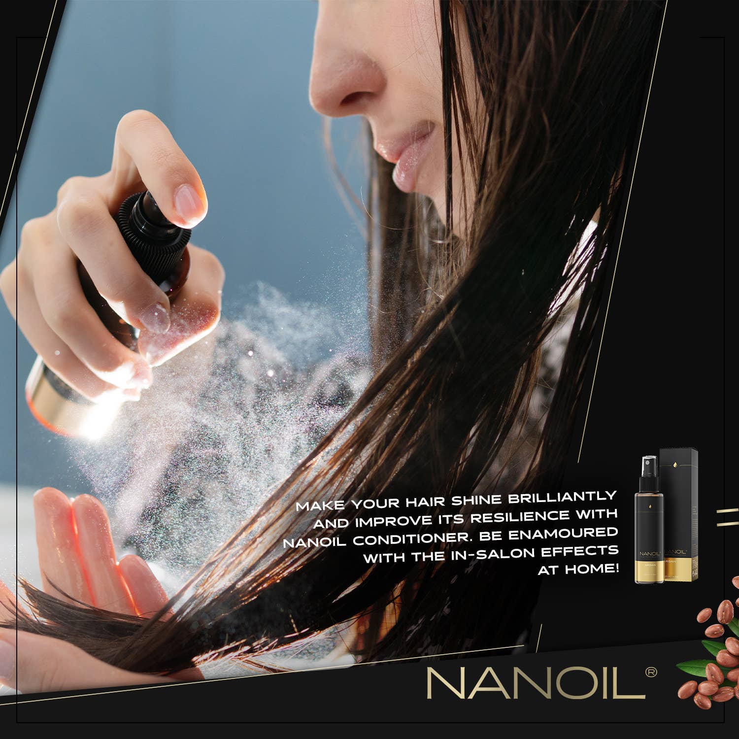 Everett Cosmetics - Wholesale Hair Conditioner - Nanoil Argan Hair Conditioner: Bi-Phase Hair Conditioner2