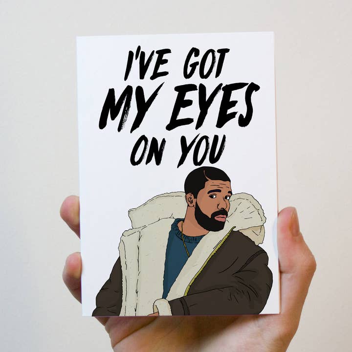 Drake Valentine's Card for wholesale by Freckle and Specs