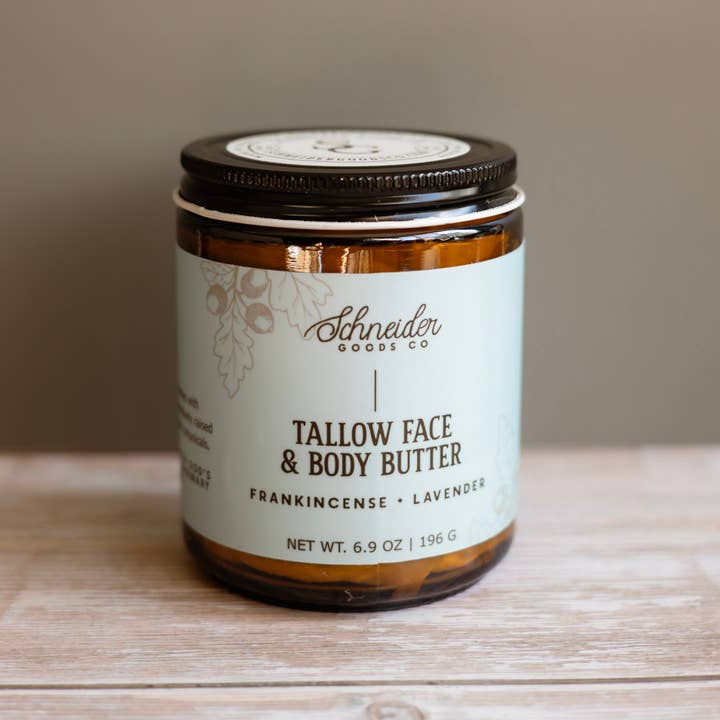 Schneider Goods Co - Wholesale Body Balm/Butter - Frankincense + Lavender Tallow Face & Body Butter8