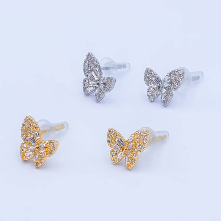 Fijne Gouden Vlinder Cz Oorbel Dierensieraad voor wholesale door Aim Eternal