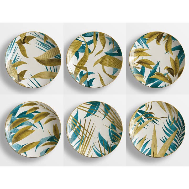 Las Palmas set of 6 porcelain soup plates for wholesale by Vito Nesta Grand Tour