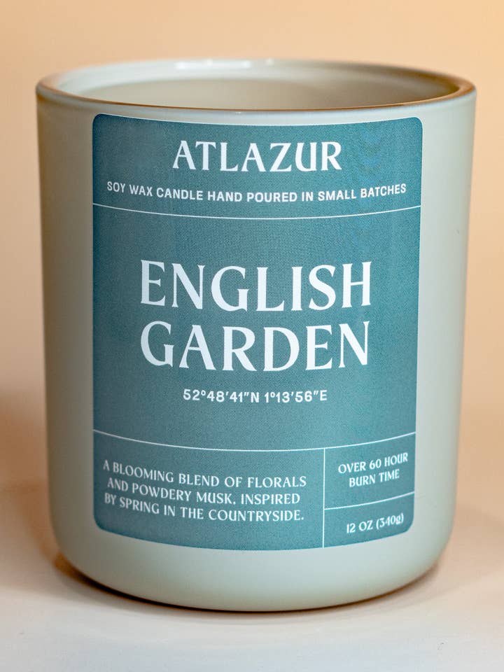 English Garden Soy Candle for wholesale by Atlazur