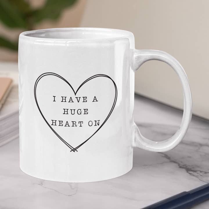 Coffee Mug - Huge heart on for wholesale by Words of Ivy