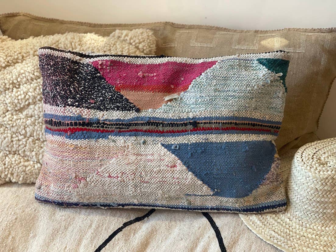 NOMAD BY LIV - Wholesale Throw/Decorative Pillow - Handmade Boucherouite Cushion - cover, colorful5