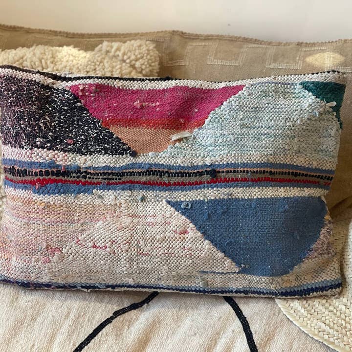 NOMAD BY LIV - Wholesale Throw/Decorative Pillow - Handmade Boucherouite Cushion - cover, colorful5