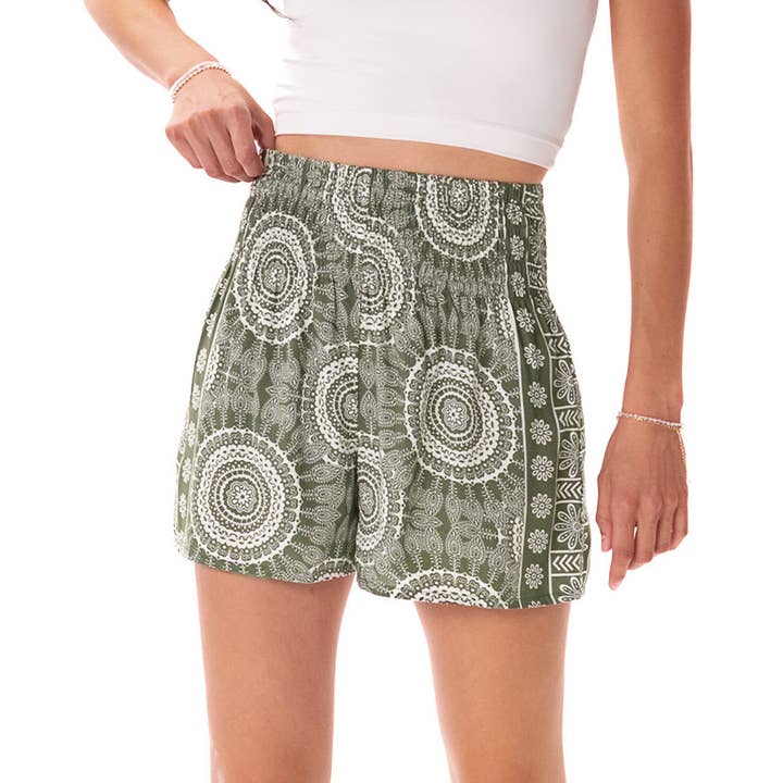 Tuscany Rayon Shorts for wholesale by Lotus and Luna