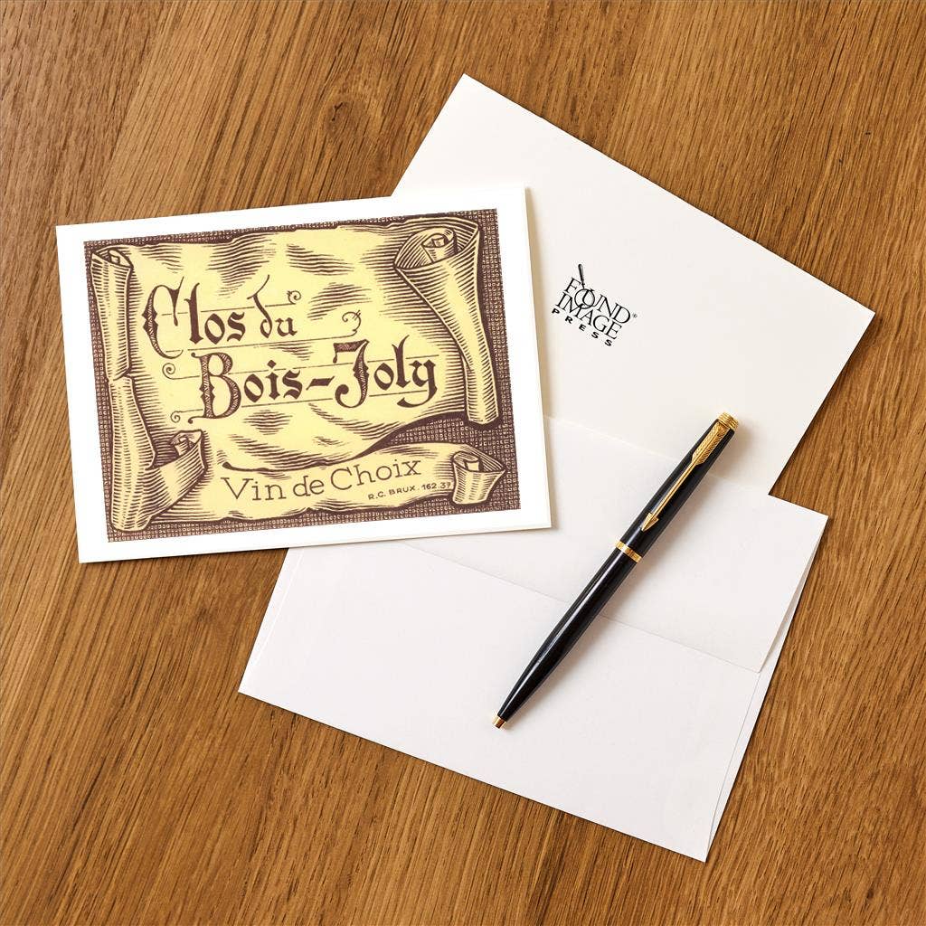 Found Image Press - Wholesale Stationery/Notecard Set - Greeting Card BV-121 Clos du Bois-Joly Scroll1