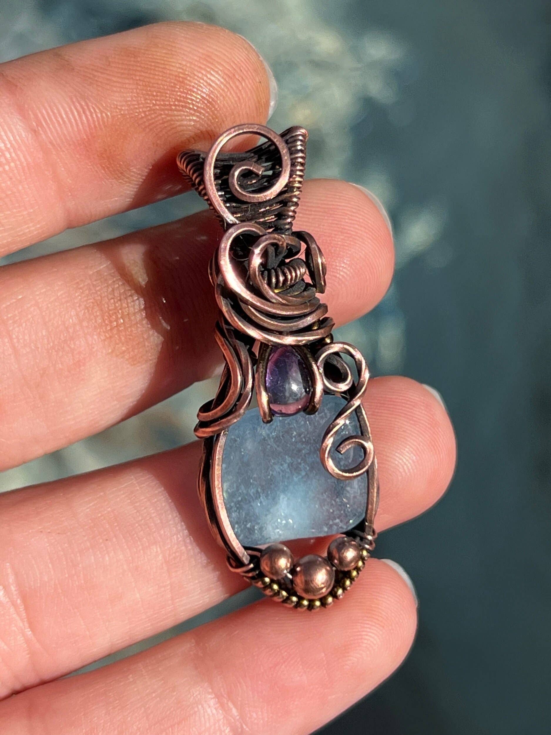 Sunday's Jewels - Wholesale Individual Charm/Pendant - Stone Doublet Framed Pendant - Wire and Gemstone Jewelry3