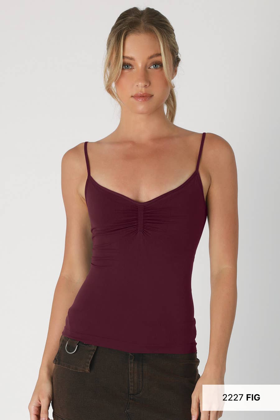 NIKIBIKI - Wholesale Camisole - Women's - NS8341-  Jersey Shirred Cami 22