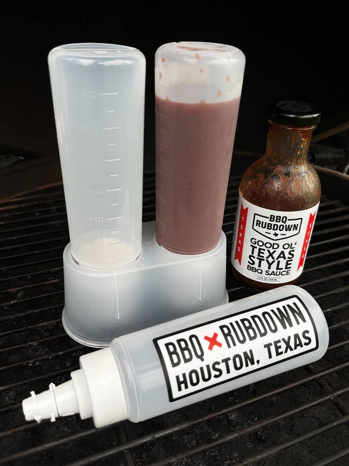 Bouteille de sauce à double flux pour la vente par BBQ RUBDOWN