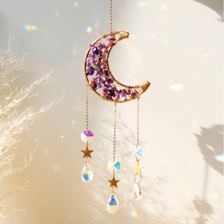 Crystolver (We Cover All Import Fees) - Wholesale Suncatcher - Moon Suncatcher Crystal Prism Decor7