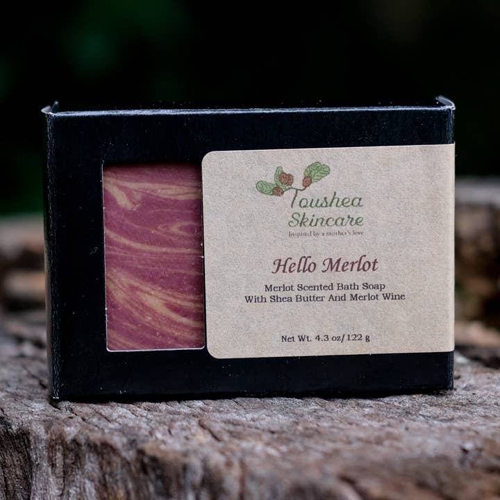 Savon corporel parfumé au vin Hello Merlot pour la vente par Toushea Skincare