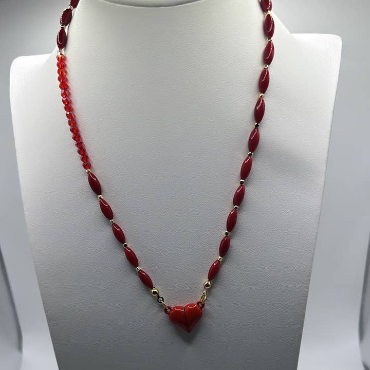 Colar c/ Corais & Contas de Vidro - N8 por atacado de The Bijoux Collective