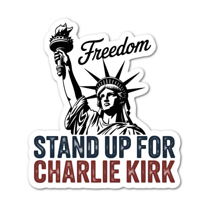 Stick-It Expressions - Vente Autocollants pour téléphone et ordinateur portable - Liberté Debout Pour Charlie Kirk0