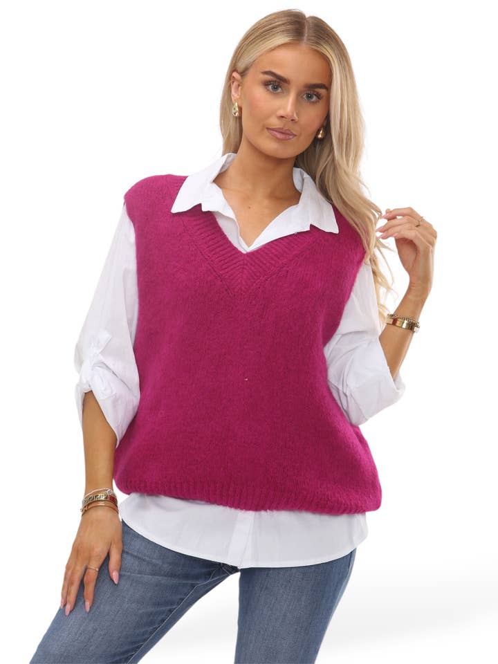 V-Neck Mohair Tank Top for wholesale by Terminal 1 Clothing