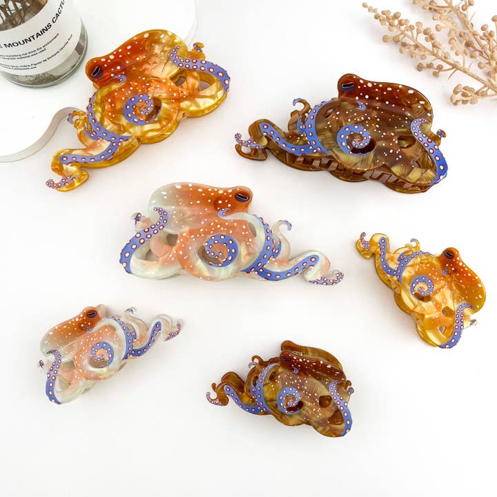 Pince à cheveux créative en forme de pieuvre océanique pour la vente par mildstyles