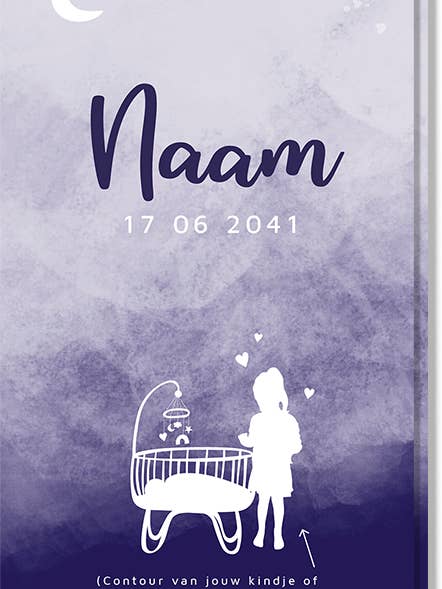 Geboortekaartje Wiegje for engroshandel hos liefs jansje